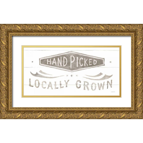 Homegrown Summer Sign II Gold Ornate Wood Framed Art Print with Double Matting by Nai, Danhui