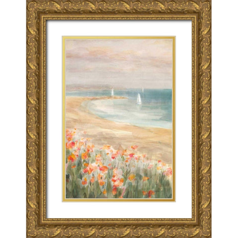 Around the Point I Gold Ornate Wood Framed Art Print with Double Matting by Nai, Danhui