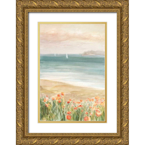 Around the Point II Gold Ornate Wood Framed Art Print with Double Matting by Nai, Danhui