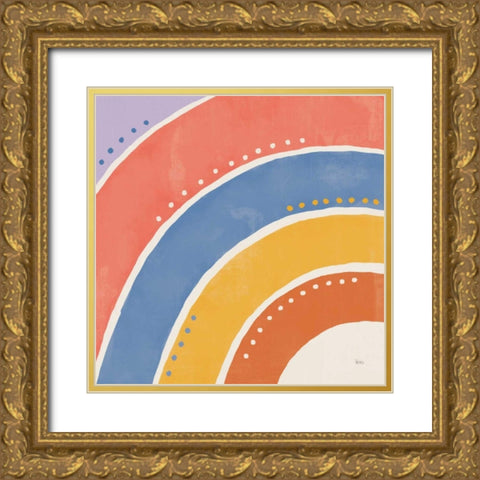 Botanical Form VII Bright Gold Ornate Wood Framed Art Print with Double Matting by Charron, Veronique