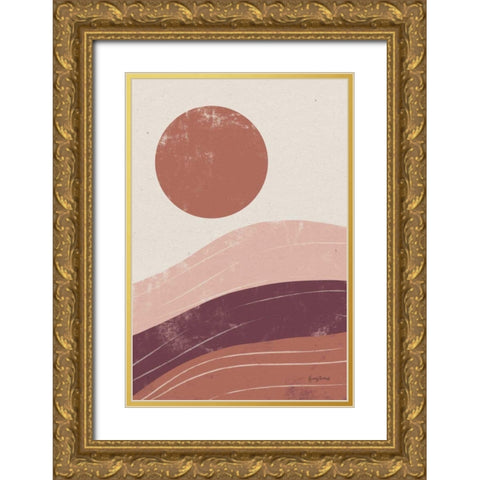 Eventide Desert Sunrise I Gold Ornate Wood Framed Art Print with Double Matting by Thorns, Becky