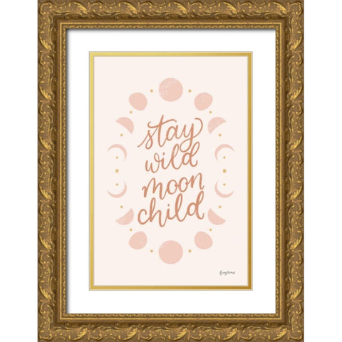 Pink Celestial Boho II Gold Ornate Wood Framed Art Print with Double Matting by Thorns, Becky