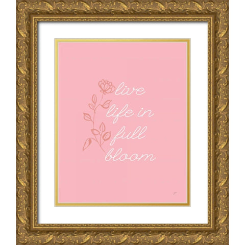 Full Bloom Gold Ornate Wood Framed Art Print with Double Matting by Panganiban, Karyn