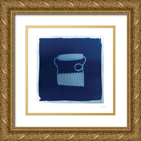 Cyanotype Kitchen III Gold Ornate Wood Framed Art Print with Double Matting by Green, Nancy