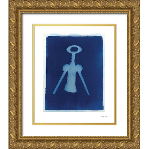 Cyanotype Kitchen VI Gold Ornate Wood Framed Art Print with Double Matting by Green, Nancy