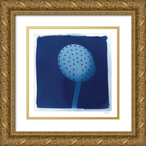 Cyanotype Kitchen XIV Gold Ornate Wood Framed Art Print with Double Matting by Green, Nancy