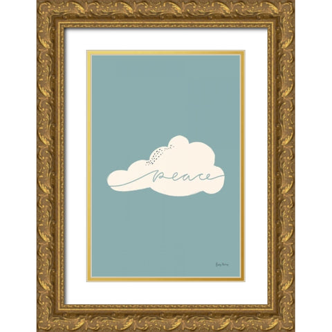 Peaceful I Gold Ornate Wood Framed Art Print with Double Matting by Thorns, Becky