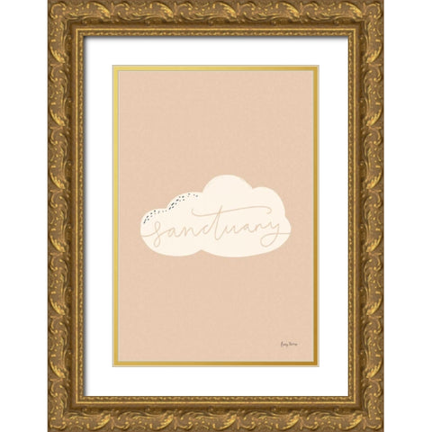 Peaceful II Gold Ornate Wood Framed Art Print with Double Matting by Thorns, Becky