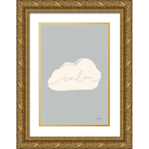 Peaceful III Gold Ornate Wood Framed Art Print with Double Matting by Thorns, Becky