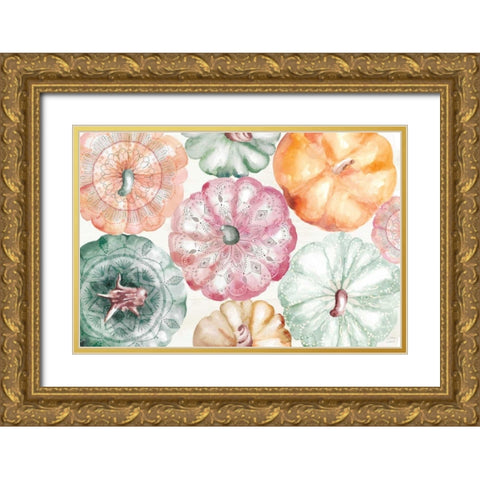 Harvest Touch I Gold Ornate Wood Framed Art Print with Double Matting by June, Dina