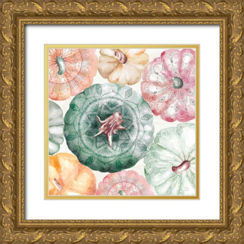 Harvest Touch II Gold Ornate Wood Framed Art Print with Double Matting by June, Dina