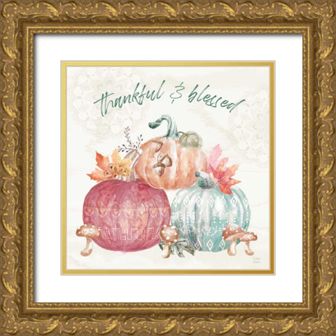 Harvest Touch VI Gold Ornate Wood Framed Art Print with Double Matting by June, Dina