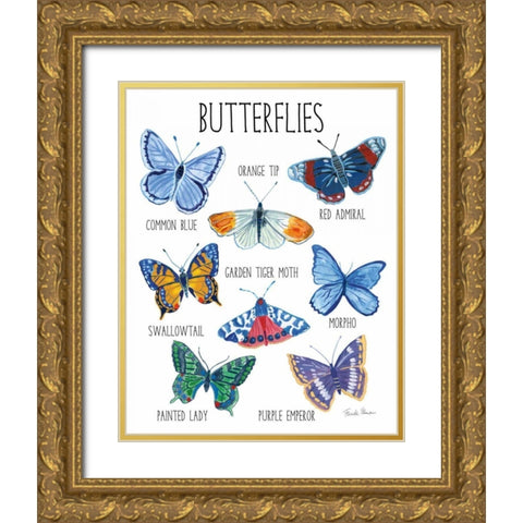 Nature Chart II Gold Ornate Wood Framed Art Print with Double Matting by Zaman, Farida