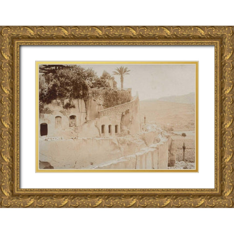 Egypt Postcard I Gold Ornate Wood Framed Art Print with Double Matting by Wild Apple Portfolio