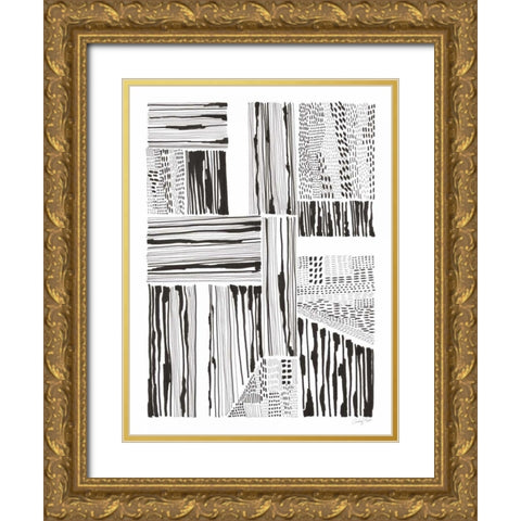 Lined Up I Gold Ornate Wood Framed Art Print with Double Matting by Prahl, Courtney