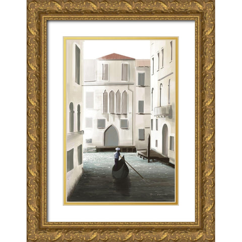 Venice Moment Gold Ornate Wood Framed Art Print with Double Matting by Escalante, Omar
