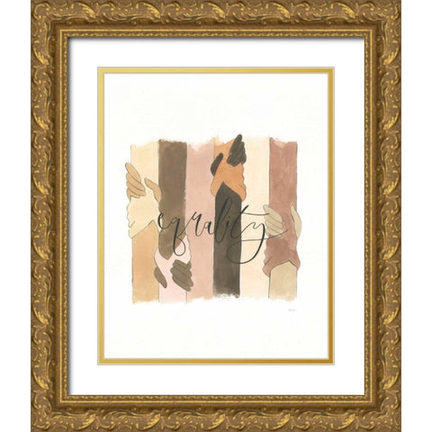 Equality Gold Ornate Wood Framed Art Print with Double Matting by Jackson, Jenaya