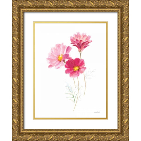 Color of Spring II Gold Ornate Wood Framed Art Print with Double Matting by Nai, Danhui