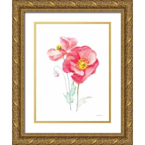 Color of Spring III Gold Ornate Wood Framed Art Print with Double Matting by Nai, Danhui