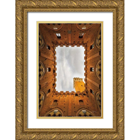 From the Courtyard Gold Ornate Wood Framed Art Print with Double Matting by Aledanda