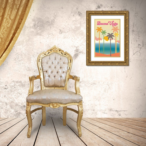 Buena Vista Light Gold Ornate Wood Framed Art Print with Double Matting by Wild Apple Portfolio