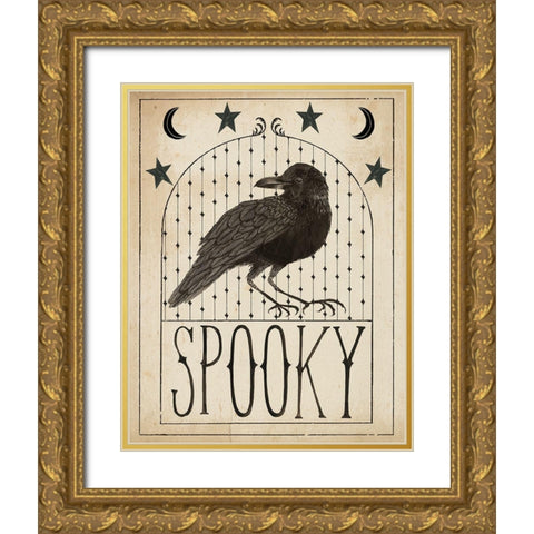 Hocus Pocus I Stars Gold Ornate Wood Framed Art Print with Double Matting by Miller, Sara Zieve