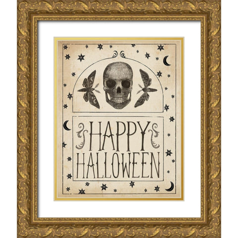 Hocus Pocus II Stars Gold Ornate Wood Framed Art Print with Double Matting by Miller, Sara Zieve