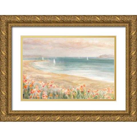 Around the Point III Gold Ornate Wood Framed Art Print with Double Matting by Nai, Danhui