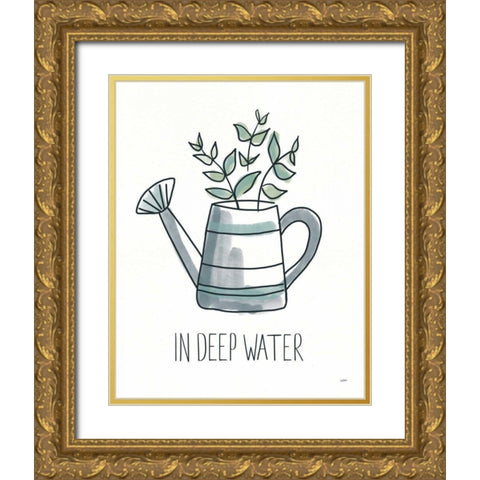 A Plants Life IV Gold Ornate Wood Framed Art Print with Double Matting by York, Leah