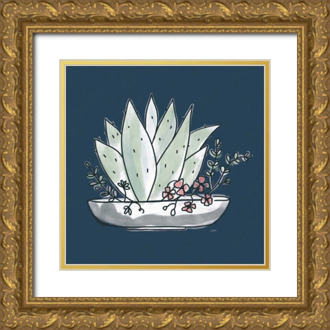 A Plants Life VI Gold Ornate Wood Framed Art Print with Double Matting by York, Leah