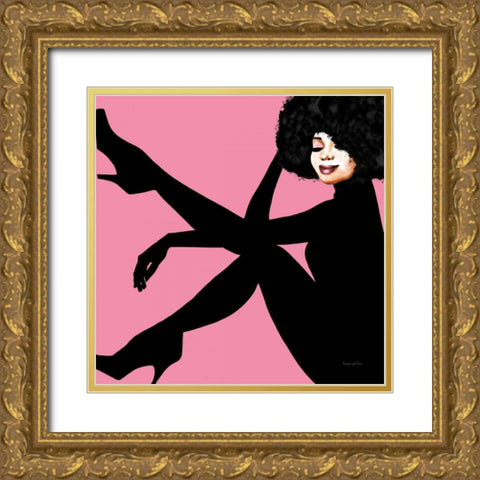 She is Everything II Gold Ornate Wood Framed Art Print with Double Matting by Charro, Mercedes Lopez