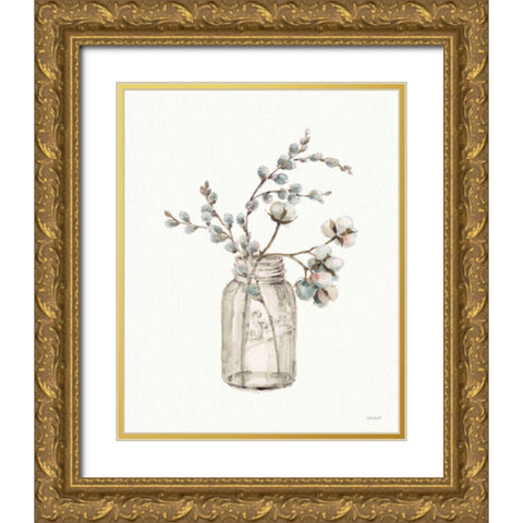 A Country Weekend Fall Jar Gold Ornate Wood Framed Art Print with Double Matting by Audit, Lisa