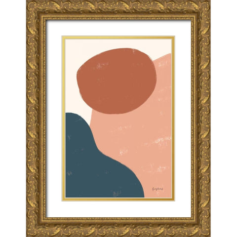 Eclectic I Warm Gold Ornate Wood Framed Art Print with Double Matting by Thorns, Becky