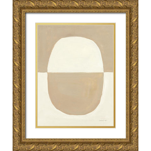 Encapsulate II Tan Gold Ornate Wood Framed Art Print with Double Matting by Nai, Danhui