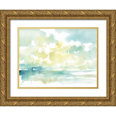 Ocean Dreaming Gold Ornate Wood Framed Art Print with Double Matting by Pete, Katrina