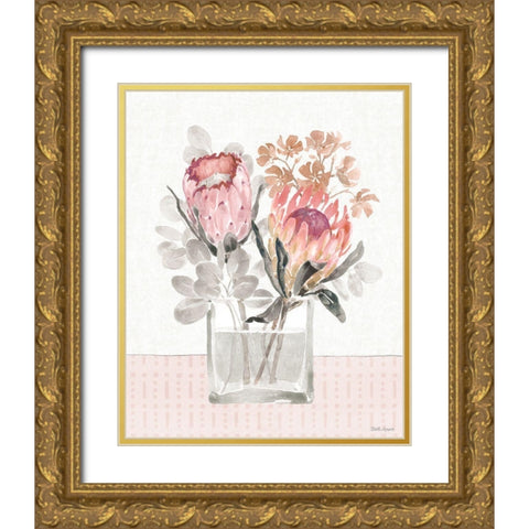 Petal Passion IV Soft Boho Gold Ornate Wood Framed Art Print with Double Matting by Grove, Beth