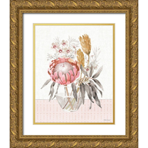 Petal Passion V Soft Boho Gold Ornate Wood Framed Art Print with Double Matting by Grove, Beth