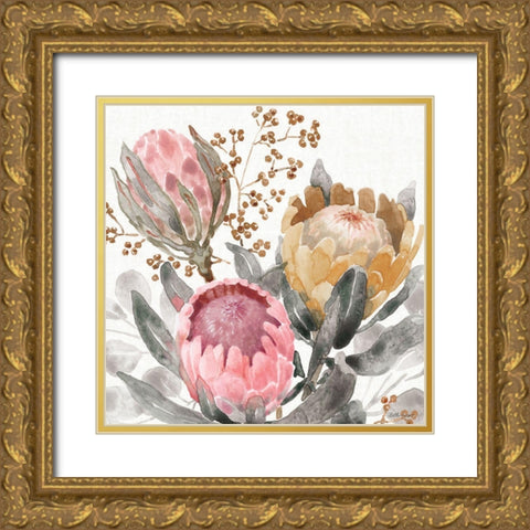 Petal Passion IX Soft Boho Gold Ornate Wood Framed Art Print with Double Matting by Grove, Beth