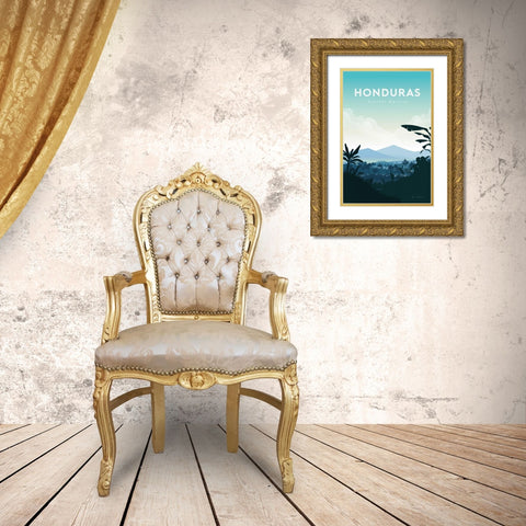 Honduras Gold Ornate Wood Framed Art Print with Double Matting by Escalante, Omar