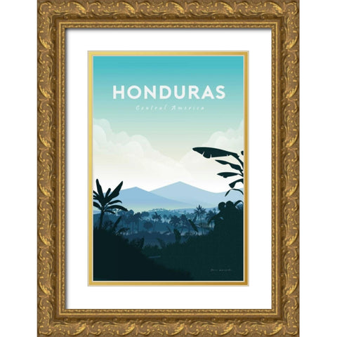 Honduras Gold Ornate Wood Framed Art Print with Double Matting by Escalante, Omar