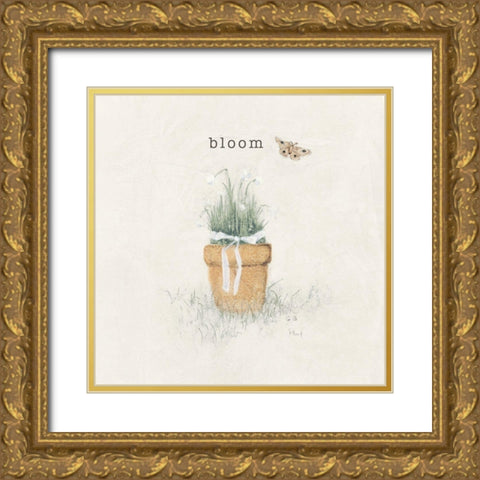Garden Flowers Gold Ornate Wood Framed Art Print with Double Matting by Blum, Cheri