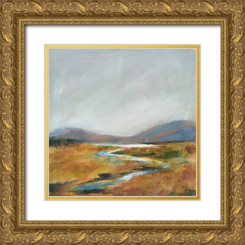 Fragile Wetland Gold Ornate Wood Framed Art Print with Double Matting by Schlabach, Sue