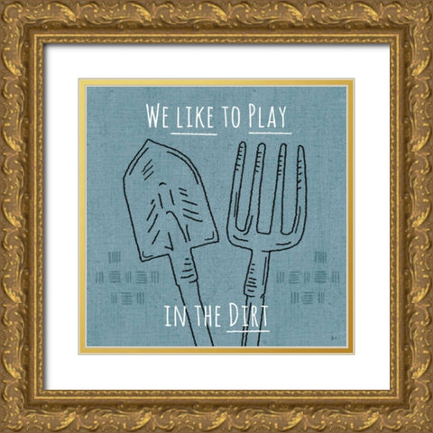 Home Grown II Gold Ornate Wood Framed Art Print with Double Matting by Aiken, Jess