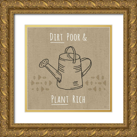 Home Grown IV Gold Ornate Wood Framed Art Print with Double Matting by Aiken, Jess