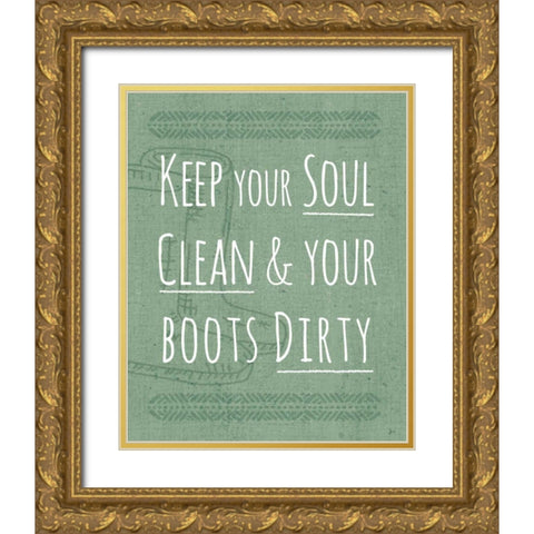 Home Grown V Gold Ornate Wood Framed Art Print with Double Matting by Aiken, Jess