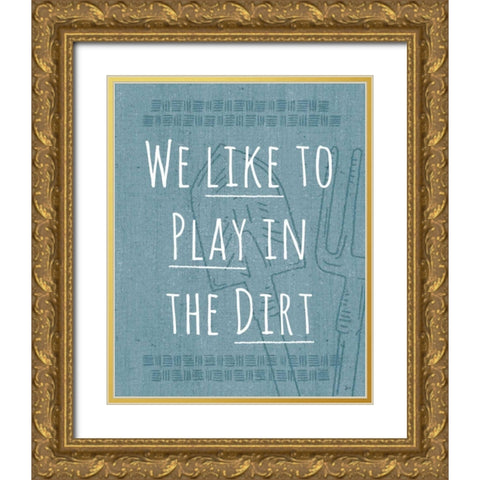 Home Grown VI Gold Ornate Wood Framed Art Print with Double Matting by Aiken, Jess