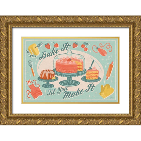Fresh Baked I Gold Ornate Wood Framed Art Print with Double Matting by Penner, Janelle