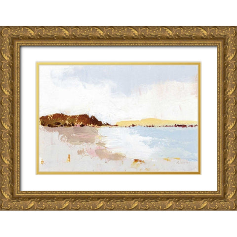 Calm Water Gold Ornate Wood Framed Art Print with Double Matting by Munger, Pamela