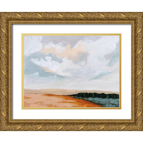 Treeline Gold Ornate Wood Framed Art Print with Double Matting by Munger, Pamela
