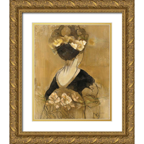 Women of the World V Gold Ornate Wood Framed Art Print with Double Matting by Hristova, Albena